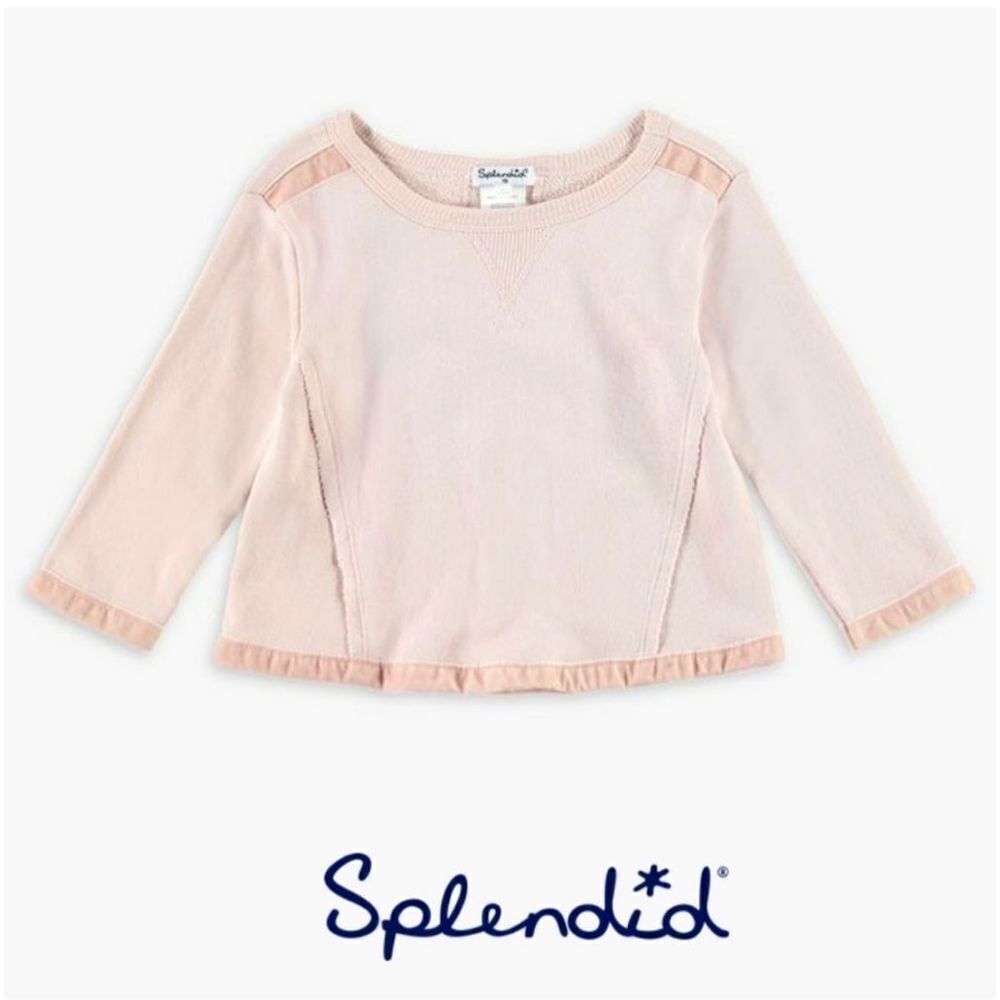 SPLENDID GIRL VELVET MIXED MEDIA SWEATSHIRT GIRLS SIZE 14